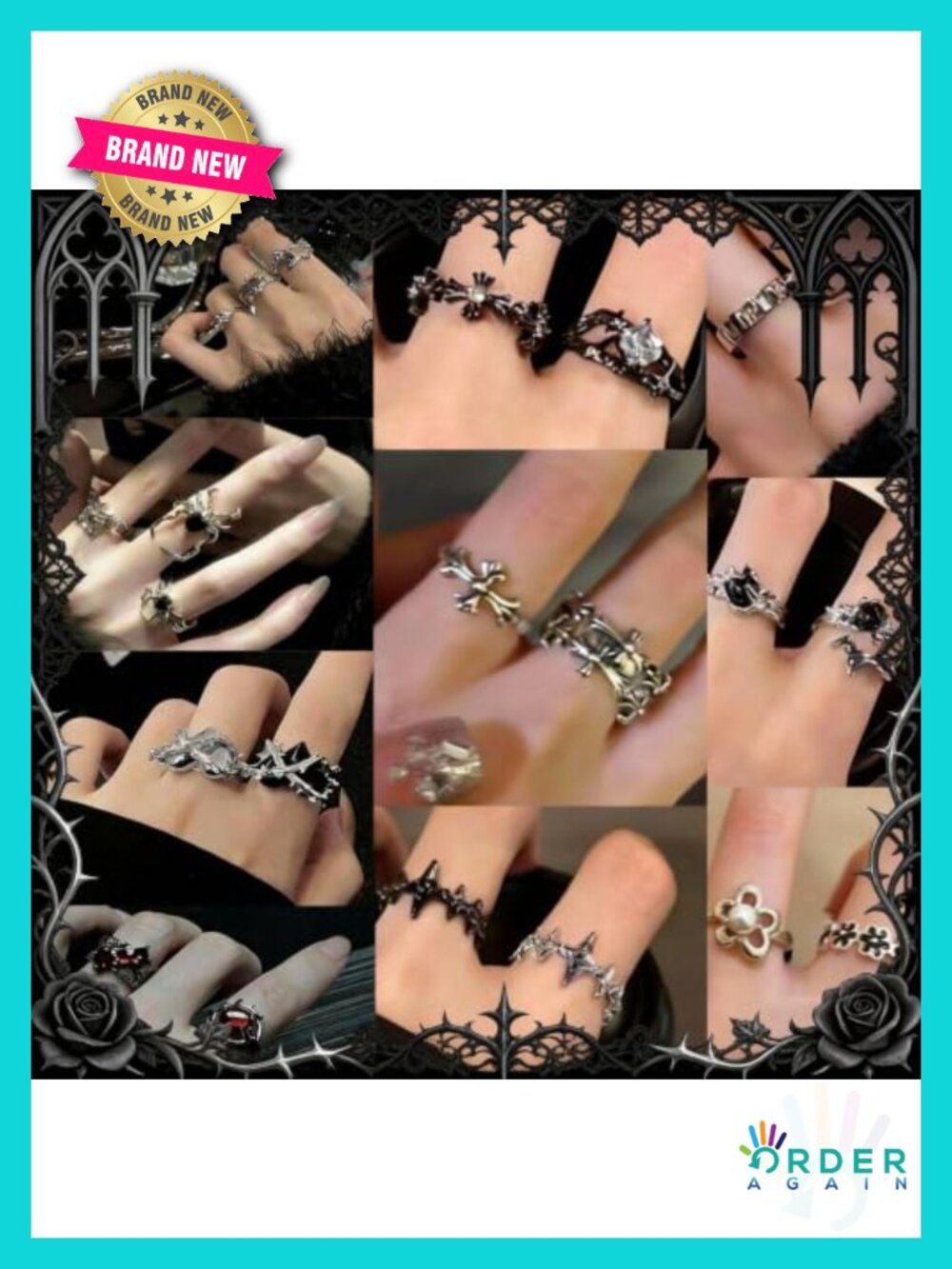 Mystery Jewelry Jar Set 50-55 Pcs Gothic Witchy Y2K Surprise Gift Box for Women - Picture 5 of 6